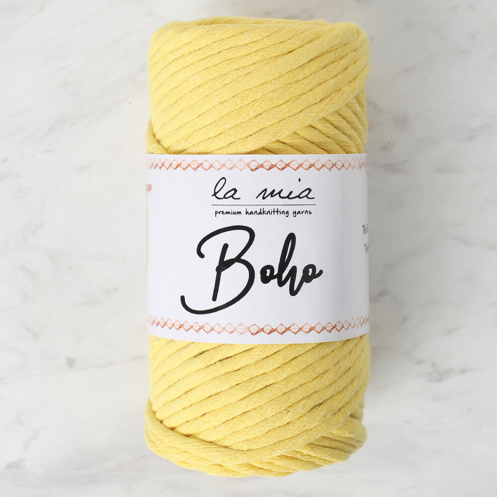 La mia Boho Limon Sarı Büküm Makrome İpi - L186